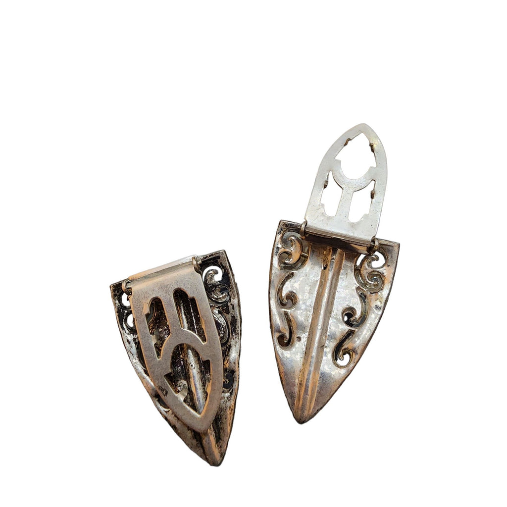 Vintage Art Deco Pair Of Dress Clips (A1973)