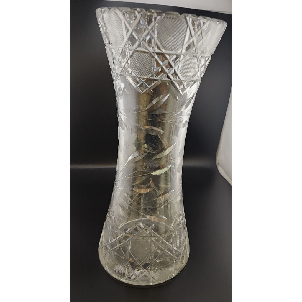 Vintage American Brilliant Crystal Vase (A6262)