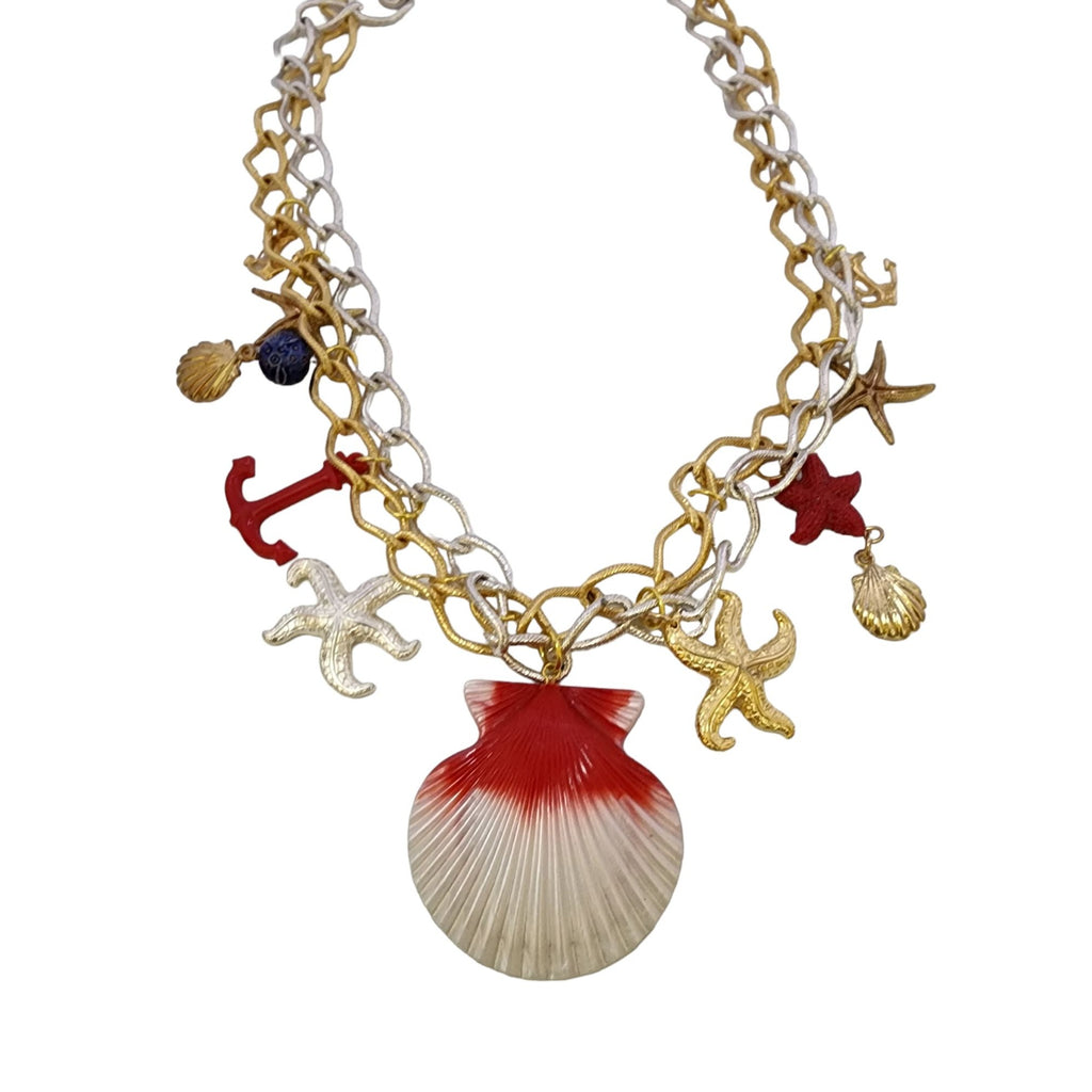 Vintage NOS Sugar NY Resin Nautical 32" Necklace (A5226)