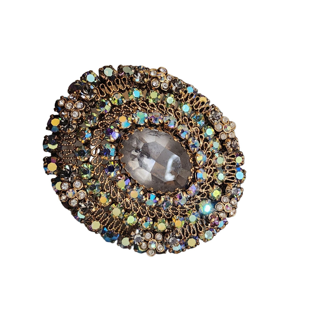 Vintage Rare Spectacular Dazzling Signed Austria Articulating Brooch (A1919)