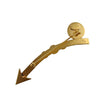 Signed G.N. Buonanno Mid Century Matte Gold and Semi Precious Brooch (A5773)