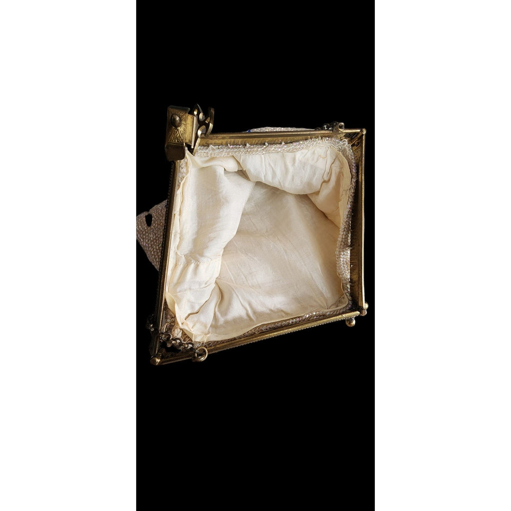 Antique Beaded Flower Bag (A4182)