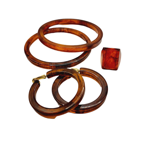 Vintage Signed Alva Museum Replicas Snake Brass Necklace (A571)