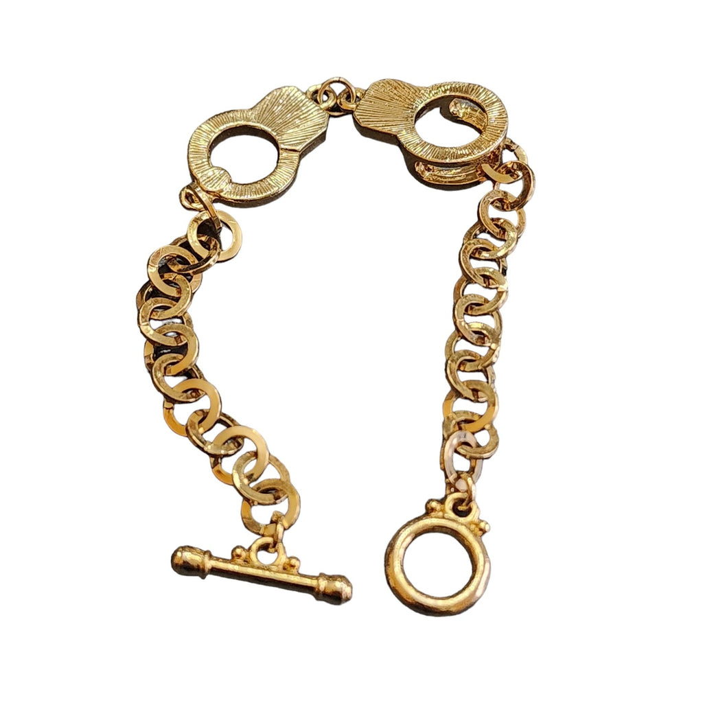 Vintage NOS Rhinestone Handcuff Bracelet (A3602)