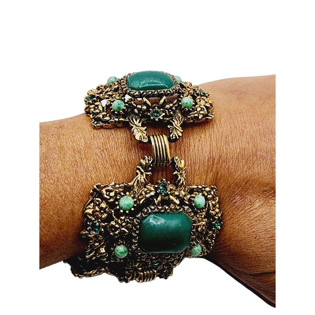 Vintage Selro Style Wide Elaborate Panel Bracelet (A559)
