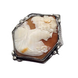 Sterling Silver Cameo Estate Brooch Pin (A5054)