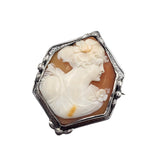 Sterling Silver Cameo Estate Brooch Pin (A5054)