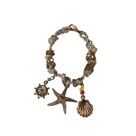 Antique Art Deco Enamel Filigree Glass Pendant Necklace (A4045)