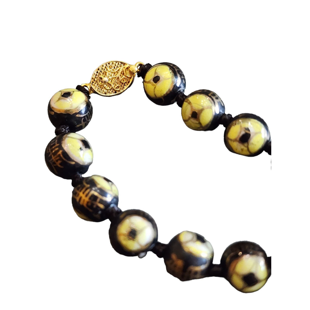 Vintage Chinese Export Cloisonne Beaded Necklace (A2078)