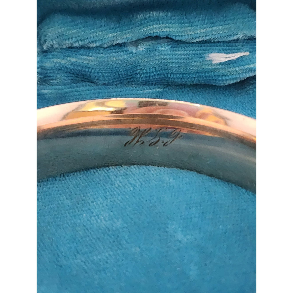 Antique Highly Detailed All Over Designed GF Bangle Bracelet Marked AAGCO 1/10