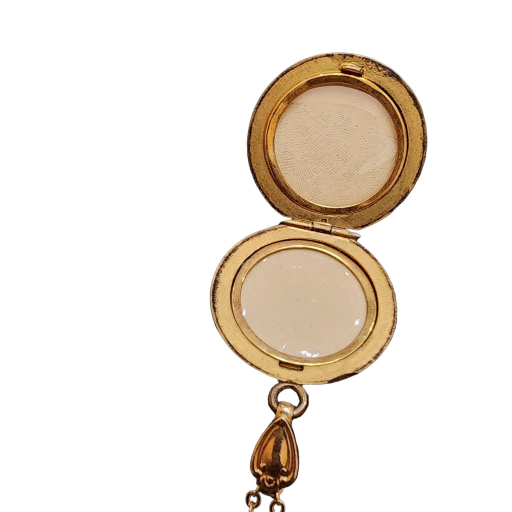 Vintage Enamel Locket Necklace (A1968)