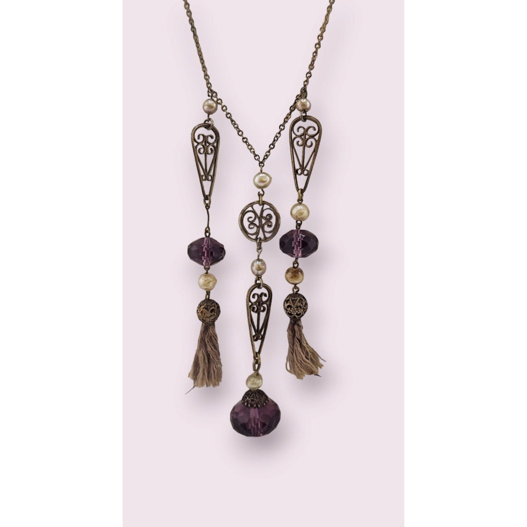 Beautiful Art Nouveau Style Dangle Necklace (A3835)
