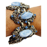 Vintage Unsigned Elaborate Jewel Craft Selro Style Bracelet Set (A508)