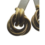 Vintage Givenchy Paris Matte Gold Textured Knot Clip Earrings (A2202)
