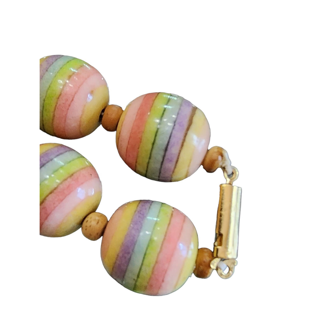 Vintage Multicolor Beaded Necklace (A1988)