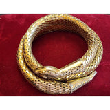 Vintage Signed Whiting & Davis Snake Wrap Bracelet (A2115)