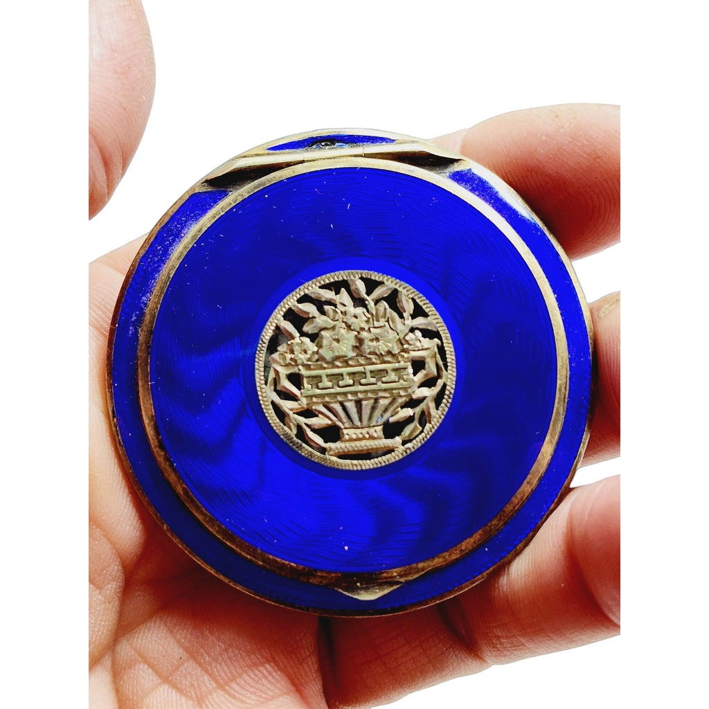 Vintage Deco 20s Enameled Compact (A1040)