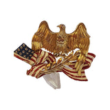 Antique Rare Signed Silson Pat Pend Huge Eagle & American Flag Brooch (A3684)