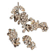 Vintage Unsigned Verified Schreiner Trembling Rhinestone Flower Brooch & Ear Set