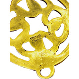 Vintage Signed Alva Museum Replicas Snake Brass Necklace (A571)