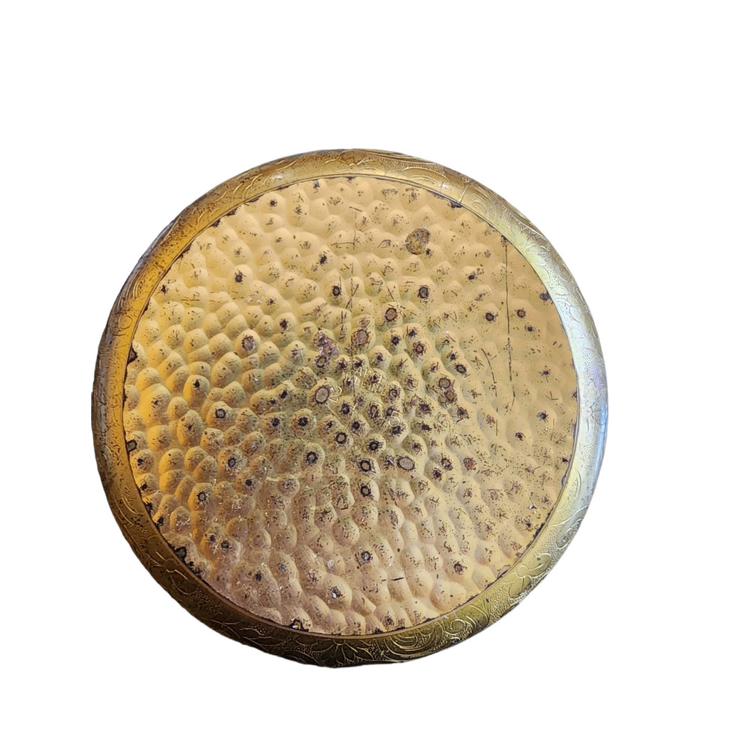 Antique Gilt Bronze & Jeweled Powder Covered Jar (A1718)