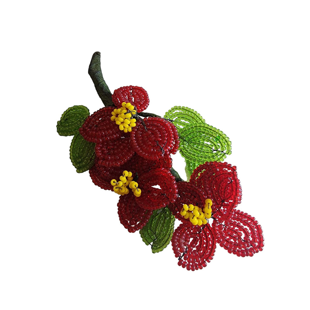 Vintage Beaded Floral Branch Brooch (A1544)