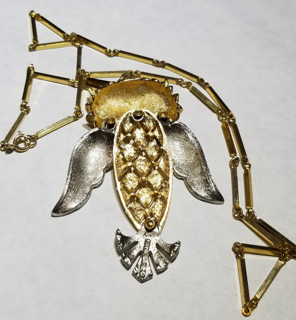 Vintage Articulating owl necklace - Sugar NY
