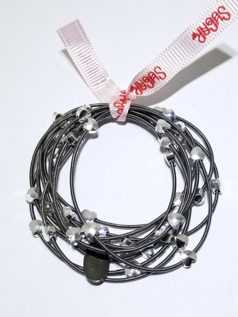 All heart piano wire bracelets - Sugar NY