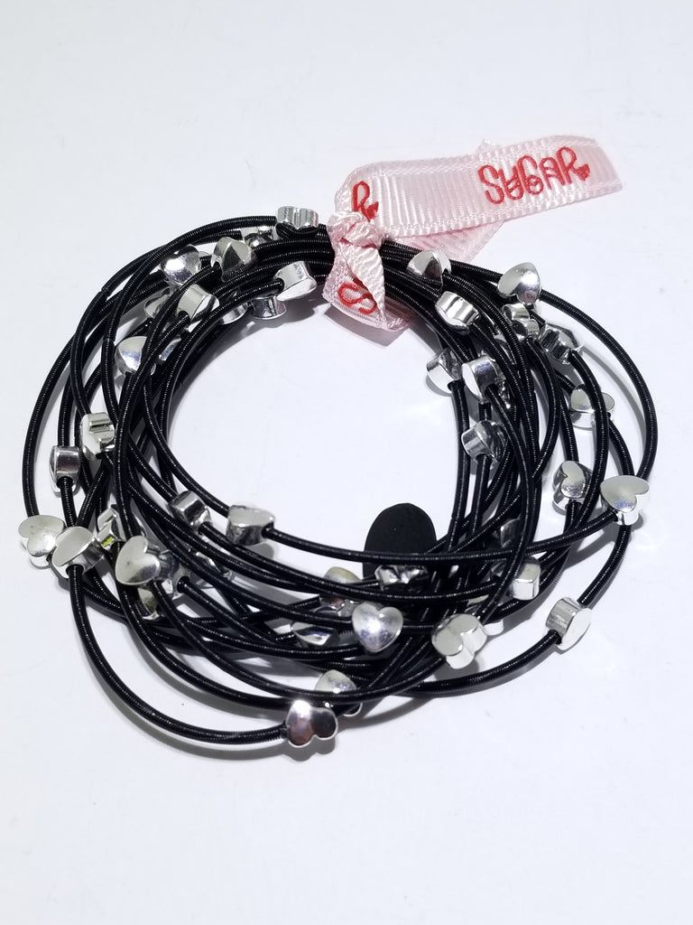 All heart piano wire bracelets - Sugar NY