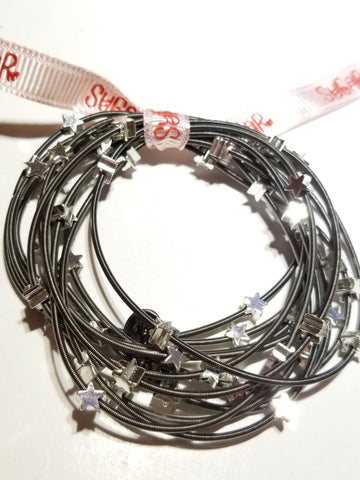 Sweet Spiral Gray Piano Wire Bracelet