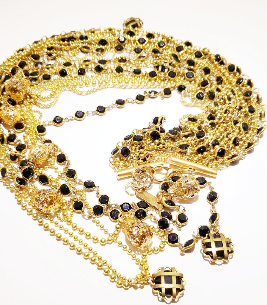 Vintage multi chain necklace
