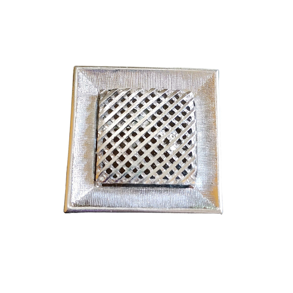 Sarah Coventry Silver Tone Brooch Mid Century Modern Criss Cross