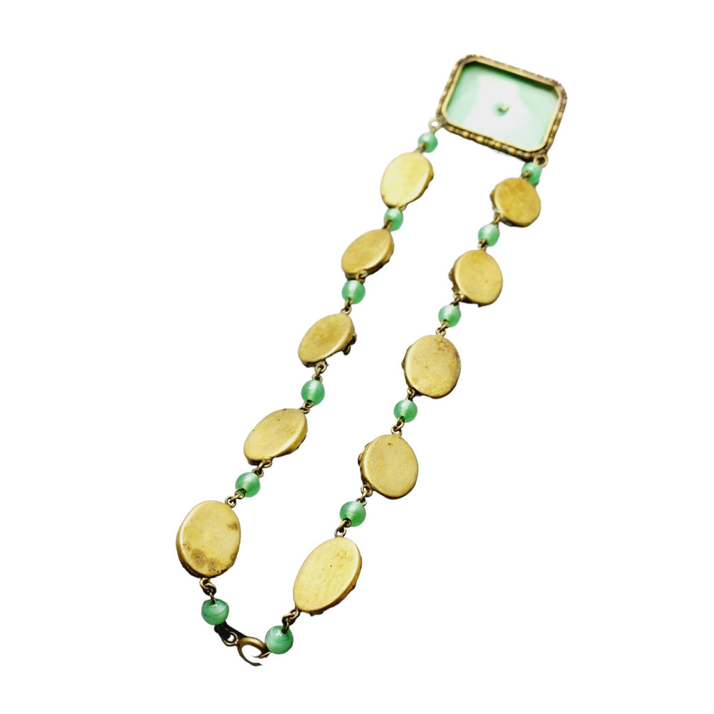Amazing Vintage Czech Glass Pendant Necklace (A1492)