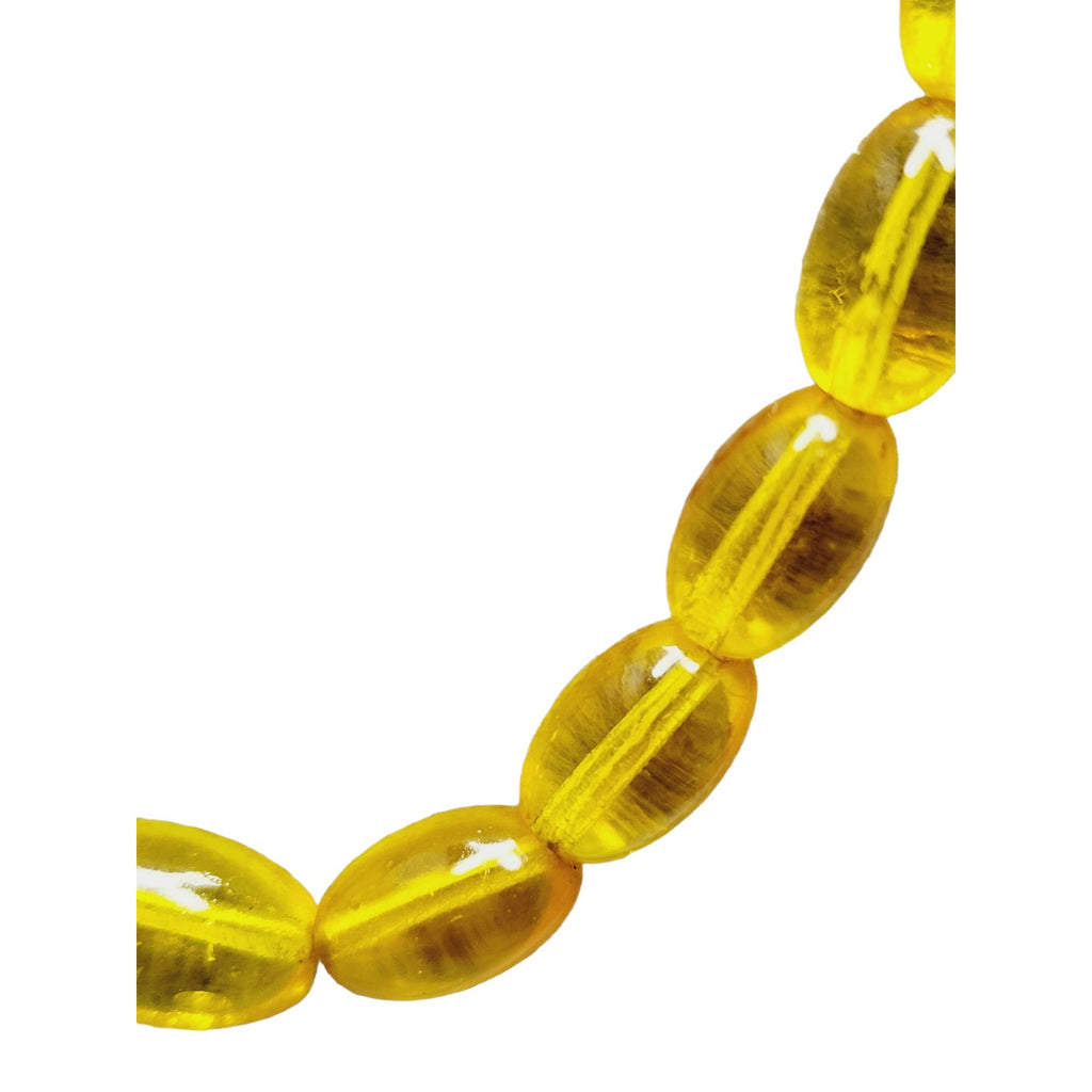 Antique Glass Elongated Oval Art Deco Necklace