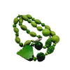 Antique Art Deco Celluloid, Glass & Resin Hand Knotted Necklace 