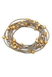Sweet Tart Gold Piano Wire Bracelet - Sugar NY
