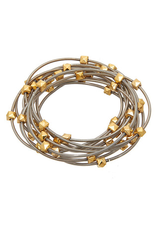 Sweet Spiral Silver Piano Wire Bracelet