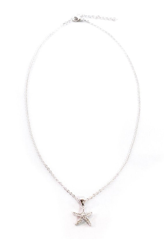 Sprinkled Starfish Silver Necklace - Sugar NY