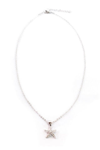 Sprinkled Doublebar Silver Necklace