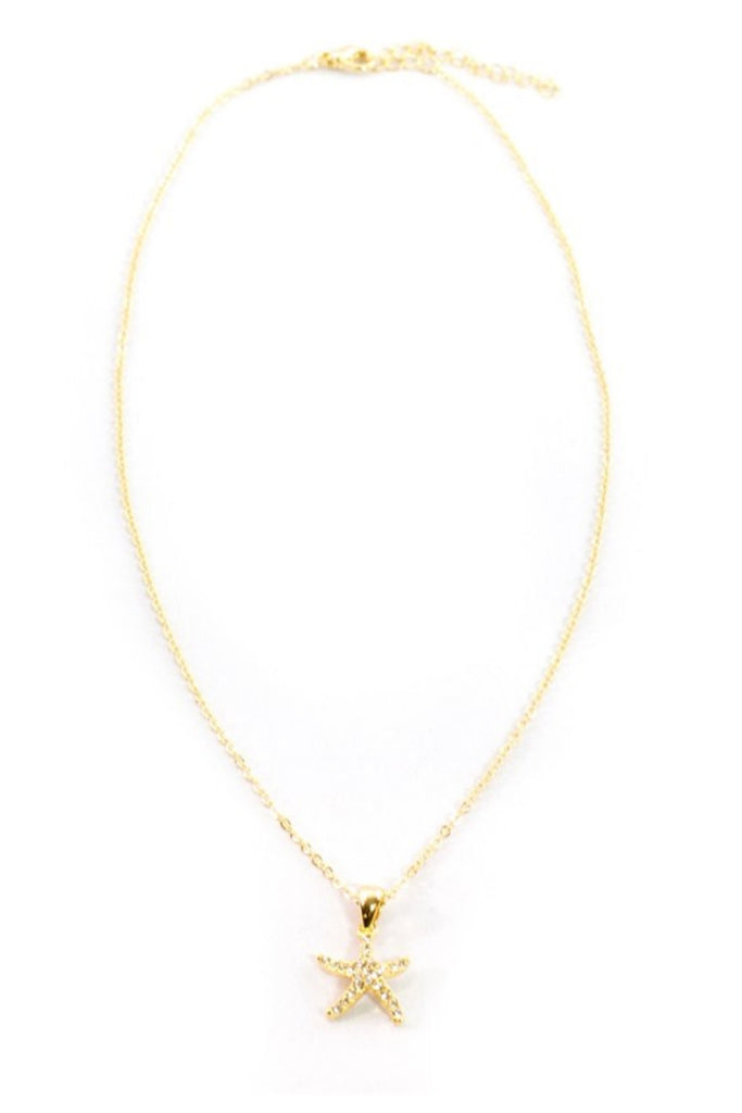 Sprinkled Starfish Gold Necklace - Sugar NY