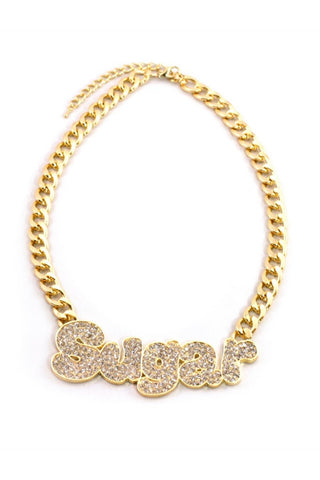 Frosted Gold Choker Necklace