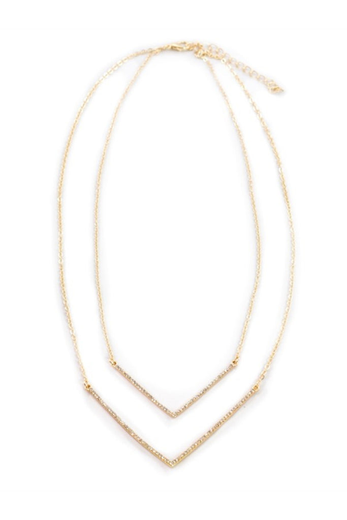 Sprinkled Doublebar Silver Necklace - Sugar NY