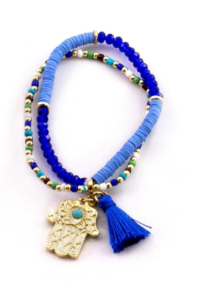Gummi Hamsa Blue Bracelet - Sugar NY