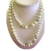 Vintage Authentic Chanel Hand Knotted Glass Pearl & Rhinestone Necklace (A1794)