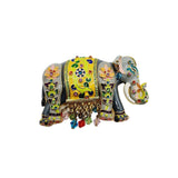 Signed Ritzy Couture Enamel & Crystal Articulating Elephant Pin Pendant (A1198)