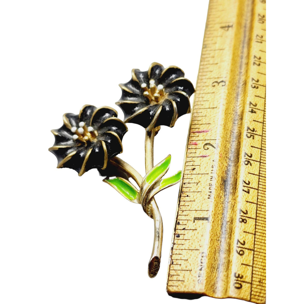 Vintage Signed Marvella Flower Trembler Brooch (A1503)