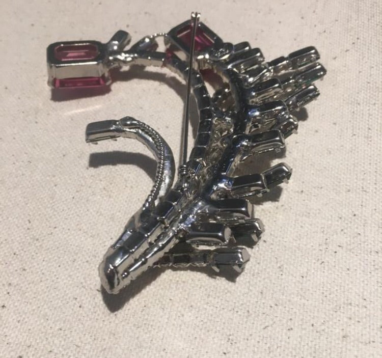 Vintage Robert Sorrell Runway Rhinestone Brooch Pin - Sugar NY