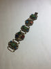 Vintage colorful stone gold book chain bracelet - Sugar NY