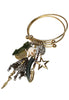 Double bangle vintage charm bracelet - Sugar NY