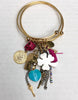 Double bangle vintage charm bracelet - Sugar NY